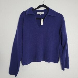 Madewell Cashmere Wool Blend Polo Sweater XXS Oversized NS670